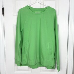 Lilly Pulitzer Luxletic Beach Comber Pullover Sweatshirt Sweater Green Large